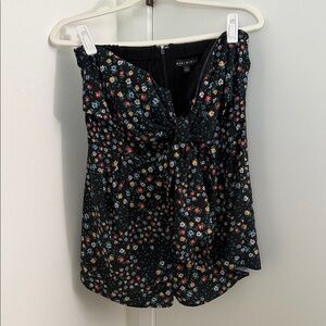 Floral Strapless Romper